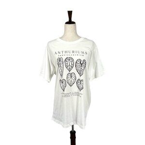 NWOT Anthuriums Leaf Organic Crewneck Tee